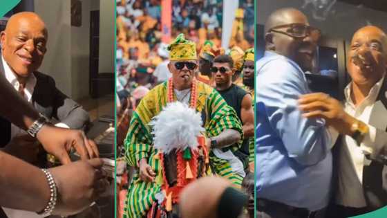 Farooq Oreagba overjoyed as he receives cigar gift in new video, Nigerians gush over his steeze