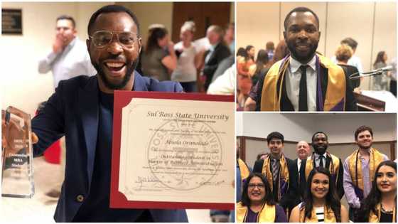 Nigerian student who wrote JAMB 4 different times tops his class in US university (photos)