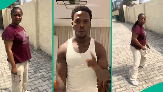 Young man calls Nigerian mum by her real name, video shows her dramatic reaction