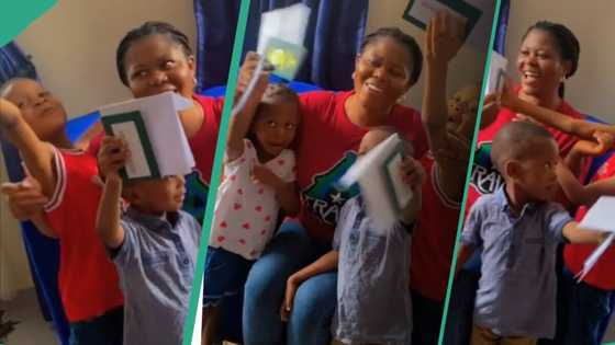 Nigerian lady gets 4 visas for herself and her 3 children, shares their excitement
