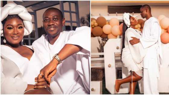 “She looks pregnant”: New romantic photos of Mo Bimpe and Adedimeji Lateef on 1st wedding anniversary trends