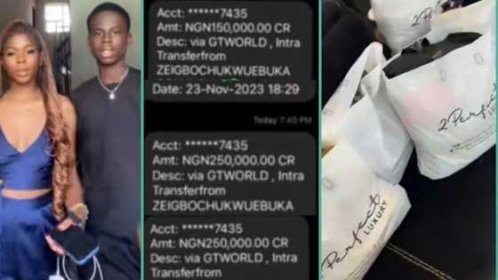 "Over N2 million credit alerts, wigs": Igbo lady dating Hausa man flaunts luxurious gifts in video
