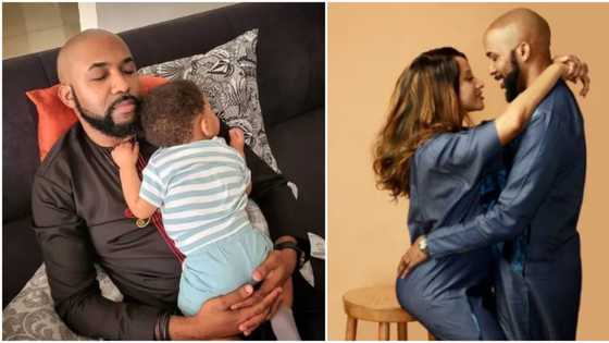 Even though you are 40+, you play football with our son: Adesua goes emotional, hails Banky W on Father's Day