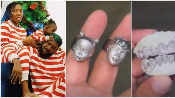 "This one no resemble Simi": Reactions as Adekunle Gold buys customized rings for wife and daughter