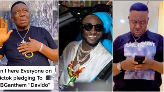 Davido please sign our daddy up: Hilarious reactions as comedian Mr Ibu pledges to singer's 30BG anthem
