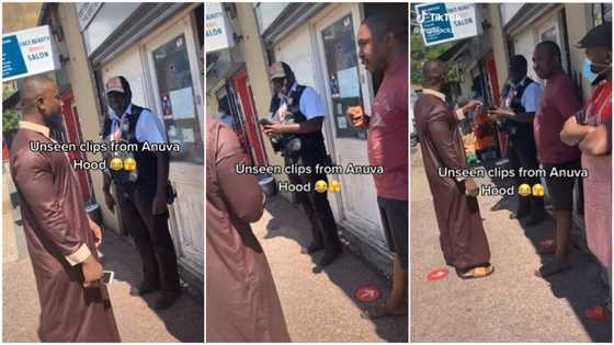 No be Lagos be this? 2 Nigerians exchange words on street in London, argue with themselves in Yoruba