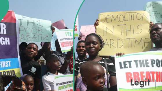 BREAKING: Protests rock Abuja over demolition threats by federal housing authority, photos emerge