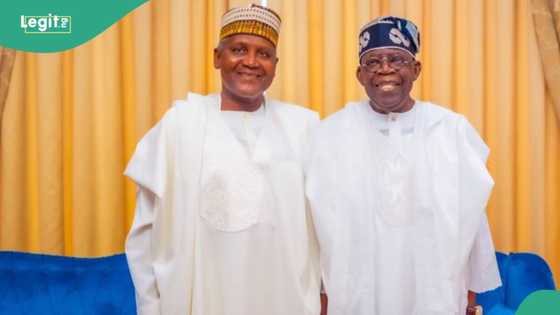 Dangote pays Sallah homage to President Tinubu at Lagos residence