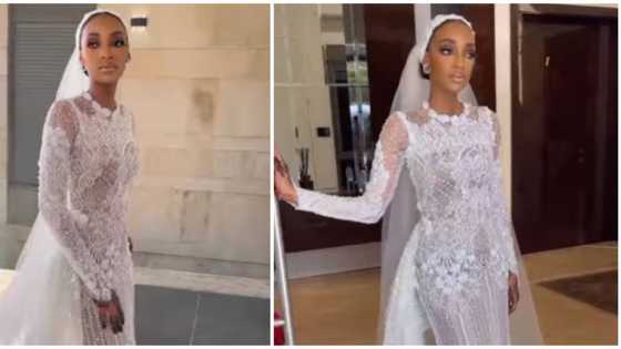 Wedding looks for modest queens: Bride melts hearts in classy bridal dress