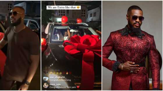 BBTitans Yemi’s fans gift him a Mercedes Benz, 1 million Naira and other luxury gifts, video sparks reactions