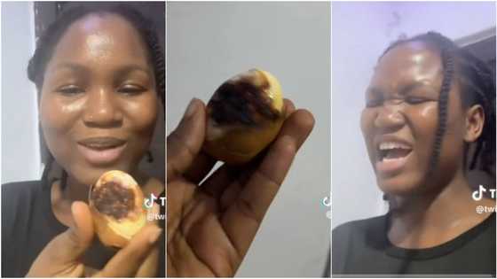 "My bride price has increased": Rich girl says after burning egg black in first time cooking, shares video