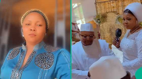Woman living With man for 13 years and has 3 kids for him celebrates as he finally marries her