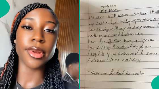 Lady opens little brother's diary, cries after reading his words about their mum and his dream