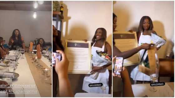 Record breaker Hilda Baci receives culinary award at dinner hosted in her honour, new video emerges