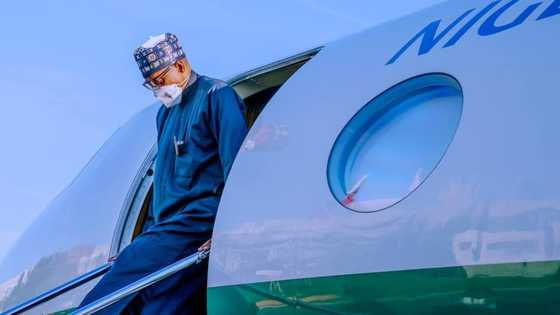 Yanzu nan: Jirgin Buhari ya isa kasar Faransa domin halartar taron zaman lafiya na Duniya
