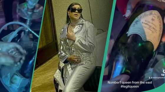 “I dey wash hand with Dom P”: Angela Okorie brags as she cleans hands with pricey champagne in club