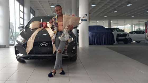 Lady celebrates buying a brand new car as 1st whip, many react as adorable photo lights up the internet