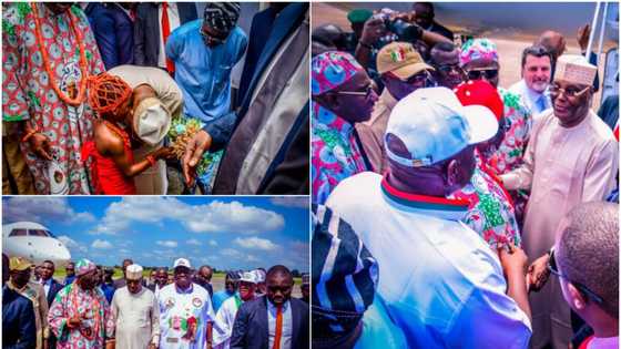 Just In: Atiku arrives in Edo for presidential rally, photos causes stir online