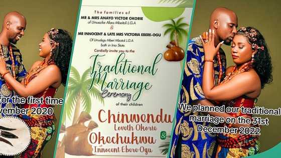 Nigerian couple who met on Facebook in 2020 gets married in grand style, photos surface