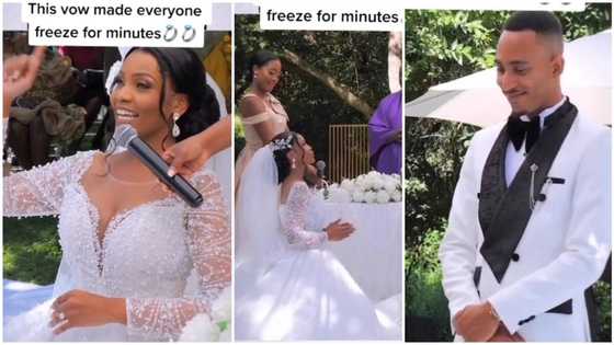 "Best vows ever"! Stunning bride kneels during vow exchange, videos goes viral