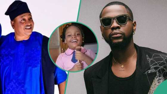 "Na the original": Jide Kosoko's grandchild warms heart with her version of Kizz Daniel's Twe Twe