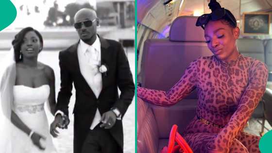 Annie Idibia gushes over wedding in old clip, says they've been dating since 1999: "Lost herself"