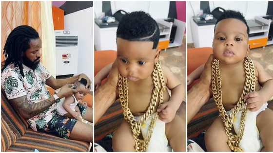 "He is too young for this": Video of man shaving his infant boy goes viral, baby's neck chain causes stir