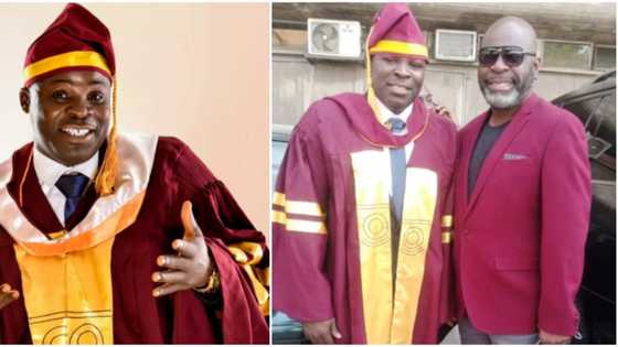 This is a stepping stone: Actor Muyideen Oladapo aka Lala celebrates as he bags 2nd degree from Unilag