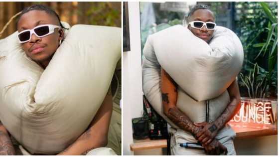 Singer Oxlade releases new photos rocking duvet-inspired ensemble, fans react