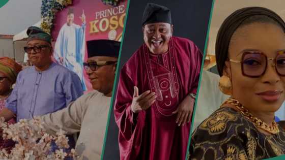 Jide Kosoko's 70th birthday party: Oga Bello, Ogogo, celebs turn up, Lizzy Anjorin makes money rain