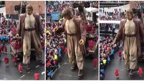 Young men show amazing teamwork as they creatively control giant puppet, video goes viral