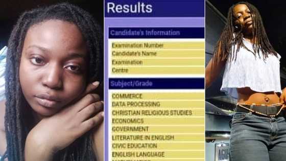 WAEC 2023: "I can't believe my literature score," Nigerian girl displays her original result, photo trends