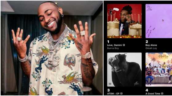"Burna should leave number 1": Reactions as Davido's 2019 album AGT re-enters top 5 on Nigeria Apple Music