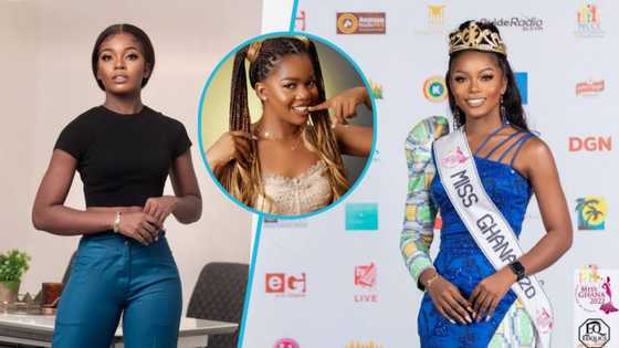 Beauty queen Monique Mawulawe looks like a barbie rocking glittering dress and blonde hairstyle