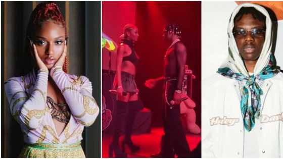 "They almost kissed": Fans react to Rema & Ayra Starr's body chemistry as they hug on stage in viral video