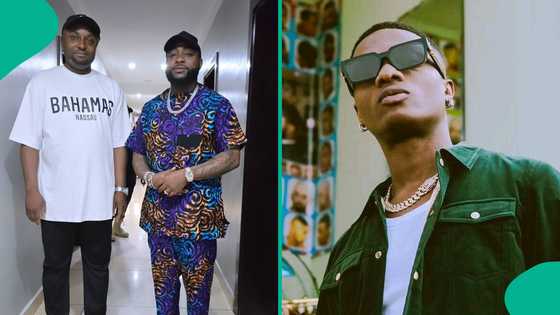 Israel DMW visits Foot Locker store, fans attach Davido's old post shading Wizkid: "Dem go feel it"