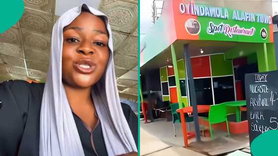 Lady thrilled as mum opens restaurant for her in Ilorin, flaunts it online and calls for patronage