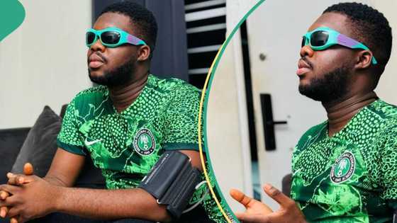 "I am ready, God please": Cute Abiola checks blood pressure, prays for Super Eagles ahead of match