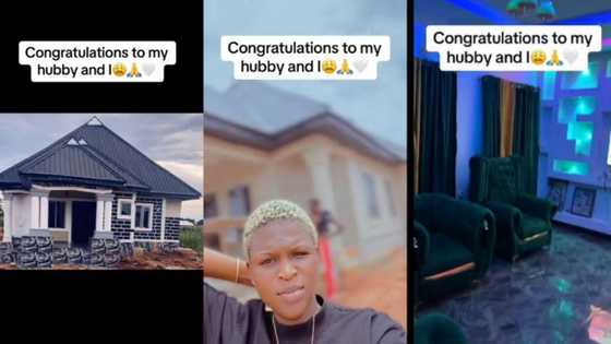 "Double blessing": Lady gives birth on the day she completes her house, video goes viral on TikTok
