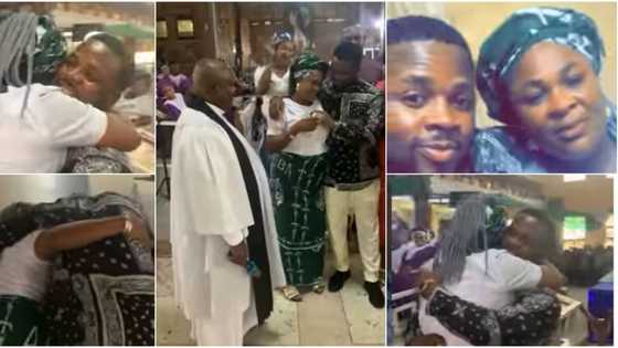 Video captures sweet moment Nigerian man surprises mum with his presence 7 years after seeing her, many react