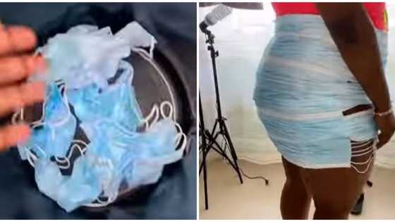 "Una don start madness again": Lady makes mini skirt out of nose masks, sparks reactions