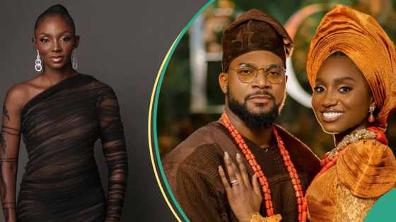 "You can find love": Ivie Okujaye encourages ladies after seeing Kunle Remi's wife's natural beauty