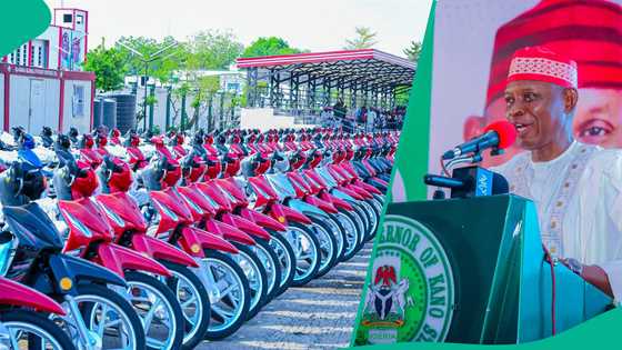 Abin da Abba ya fadawa Kanawa yayin raba babura 600 bayan ficewa daga NNPP