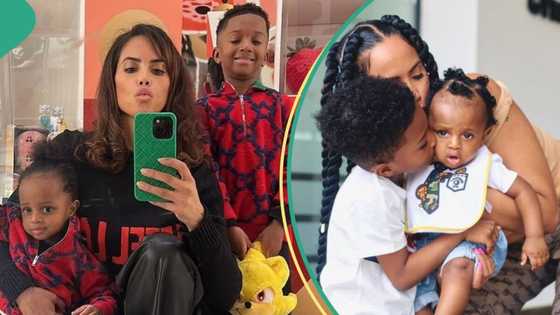 "The Baloguns": Wizkid's baby mama, Jada P shares adorable photo of self and kids, fans drool