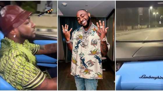 The moment Davido tested the speed of his latest luxury car, Lamborghini, fans react