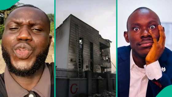 Eyewitness who visited GehGeh's house after content creator claimed it got burnt posts video: "Nothing do am"