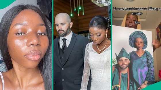 Lady with SS genotype shames those who said she won't find husband, flaunts wedding ring in video