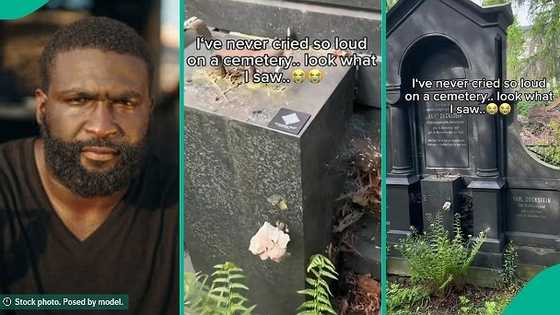 Man who visited cemetery cries out, shares what he found on gravestone, people react to video