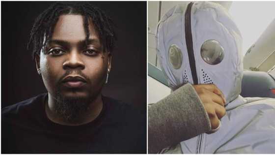 Olamide rocks full face mask, says coronavirus is real (photo)