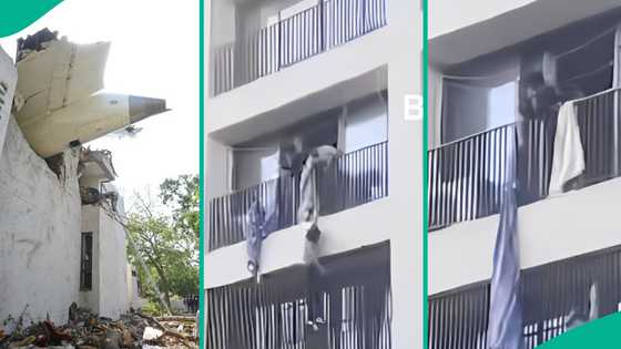 New video captures students and staff fleeing building through balcony after Air India plane crash
